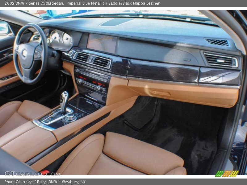 Imperial Blue Metallic / Saddle/Black Nappa Leather 2009 BMW 7 Series 750Li Sedan