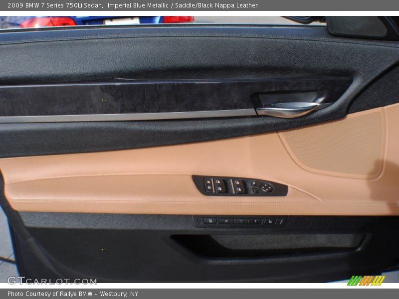 Imperial Blue Metallic / Saddle/Black Nappa Leather 2009 BMW 7 Series 750Li Sedan