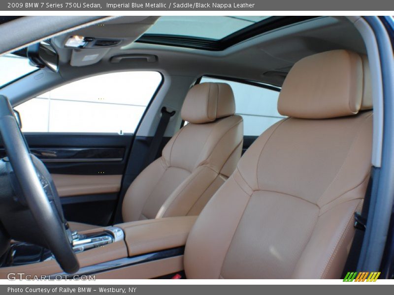 Imperial Blue Metallic / Saddle/Black Nappa Leather 2009 BMW 7 Series 750Li Sedan