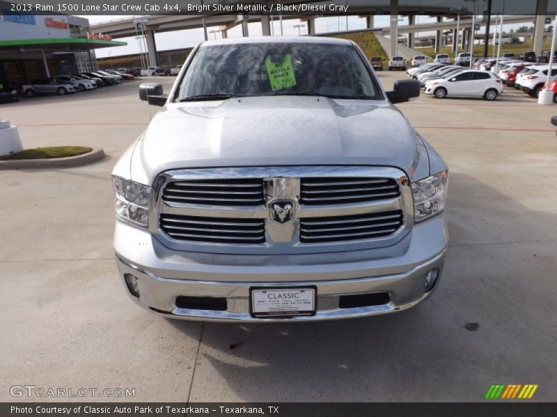 Bright Silver Metallic / Black/Diesel Gray 2013 Ram 1500 Lone Star Crew Cab 4x4