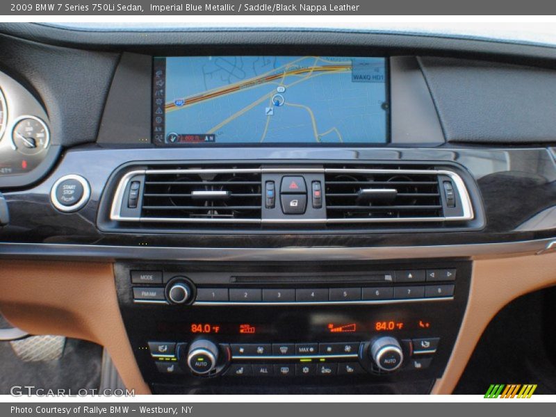 Imperial Blue Metallic / Saddle/Black Nappa Leather 2009 BMW 7 Series 750Li Sedan