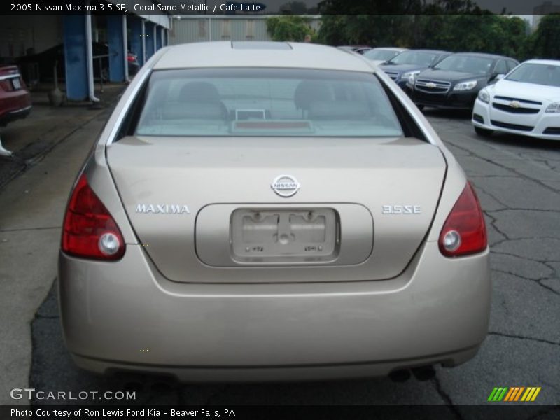 Coral Sand Metallic / Cafe Latte 2005 Nissan Maxima 3.5 SE