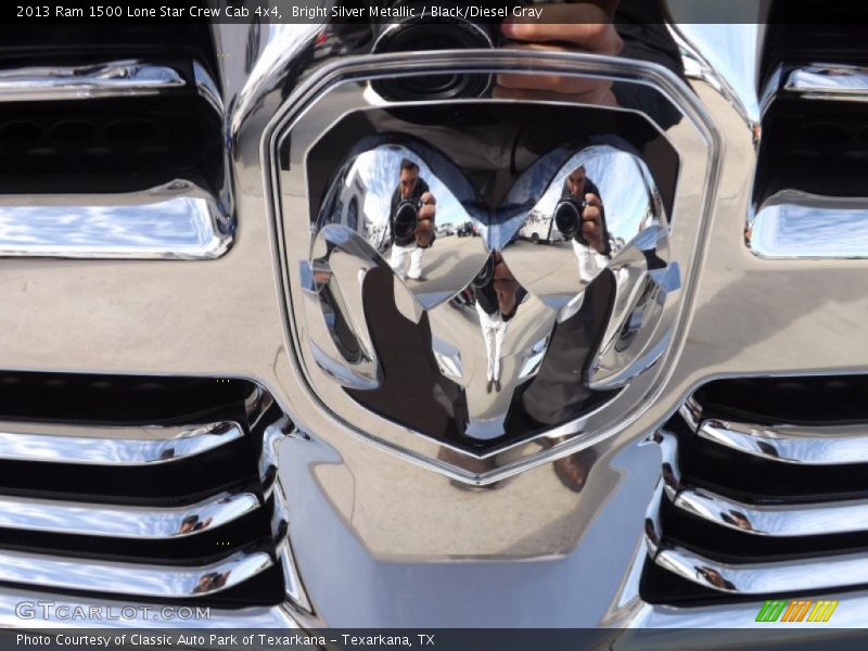 Bright Silver Metallic / Black/Diesel Gray 2013 Ram 1500 Lone Star Crew Cab 4x4
