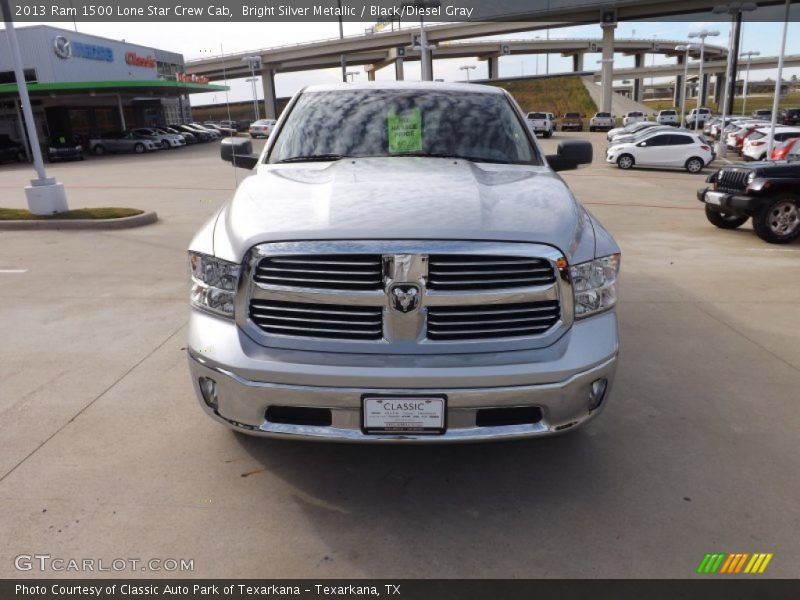 Bright Silver Metallic / Black/Diesel Gray 2013 Ram 1500 Lone Star Crew Cab