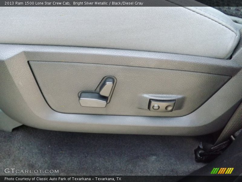 Bright Silver Metallic / Black/Diesel Gray 2013 Ram 1500 Lone Star Crew Cab
