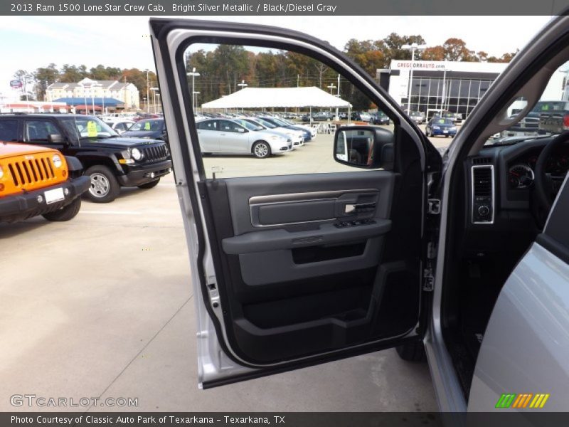 Bright Silver Metallic / Black/Diesel Gray 2013 Ram 1500 Lone Star Crew Cab