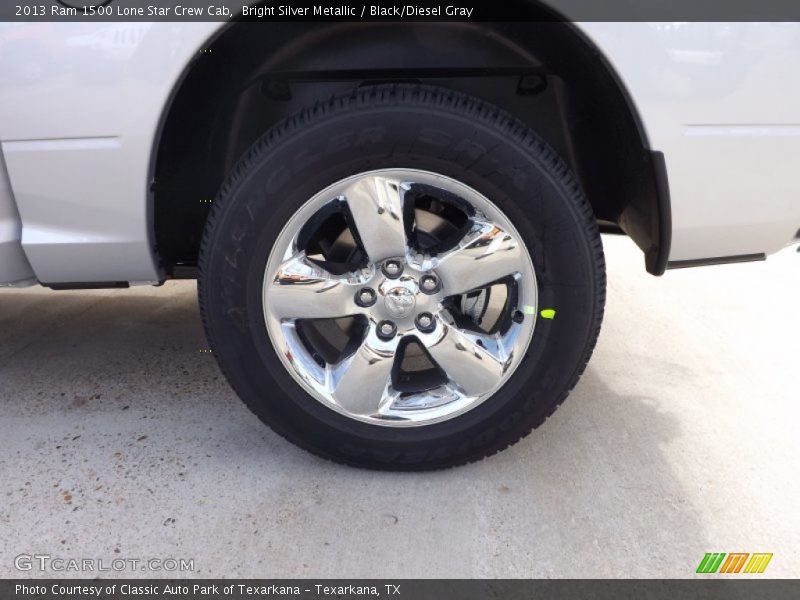 Bright Silver Metallic / Black/Diesel Gray 2013 Ram 1500 Lone Star Crew Cab