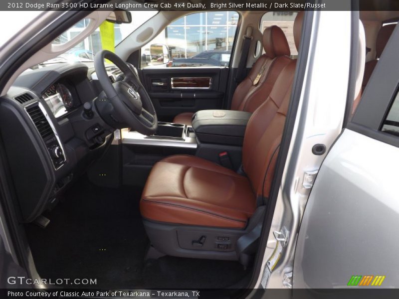 Front Seat of 2012 Ram 3500 HD Laramie Longhorn Crew Cab 4x4 Dually