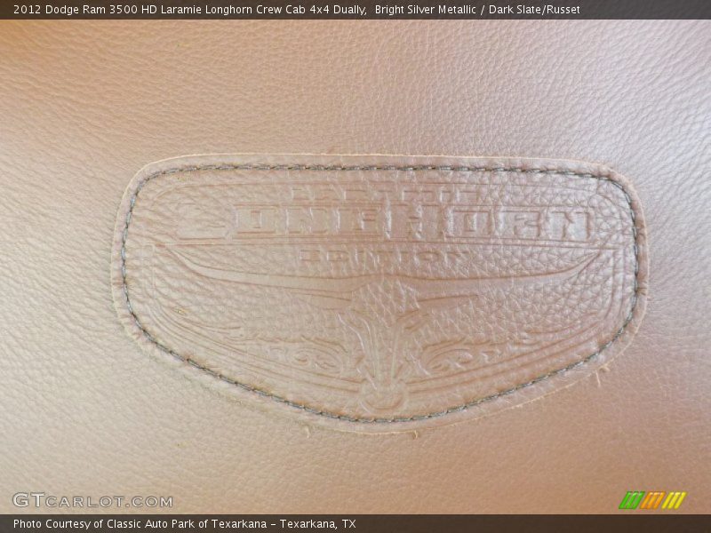 Bright Silver Metallic / Dark Slate/Russet 2012 Dodge Ram 3500 HD Laramie Longhorn Crew Cab 4x4 Dually