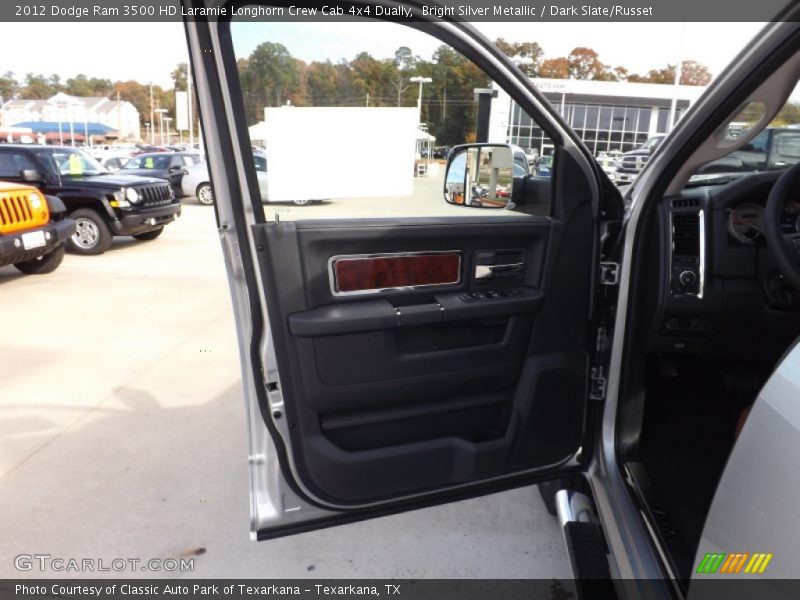 Bright Silver Metallic / Dark Slate/Russet 2012 Dodge Ram 3500 HD Laramie Longhorn Crew Cab 4x4 Dually