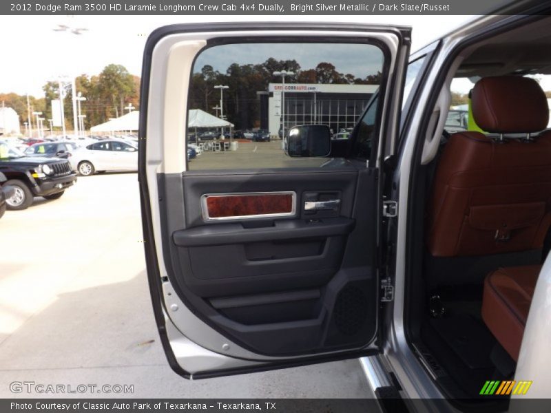 Bright Silver Metallic / Dark Slate/Russet 2012 Dodge Ram 3500 HD Laramie Longhorn Crew Cab 4x4 Dually