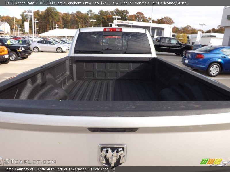 Bright Silver Metallic / Dark Slate/Russet 2012 Dodge Ram 3500 HD Laramie Longhorn Crew Cab 4x4 Dually