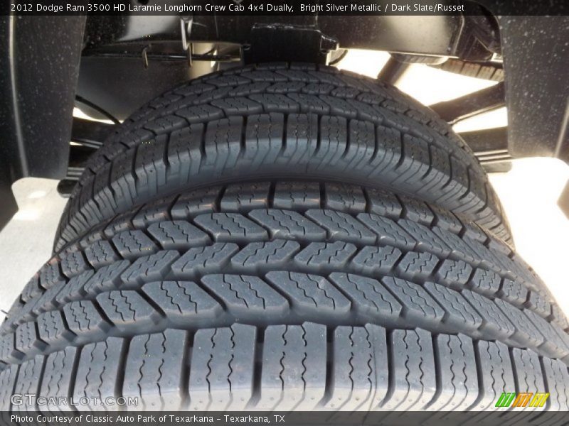 Bright Silver Metallic / Dark Slate/Russet 2012 Dodge Ram 3500 HD Laramie Longhorn Crew Cab 4x4 Dually
