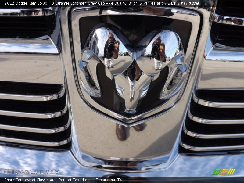 Bright Silver Metallic / Dark Slate/Russet 2012 Dodge Ram 3500 HD Laramie Longhorn Crew Cab 4x4 Dually