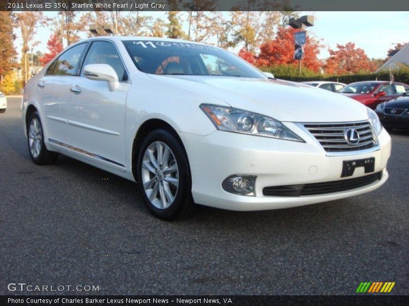 Starfire White Pearl / Light Gray 2011 Lexus ES 350