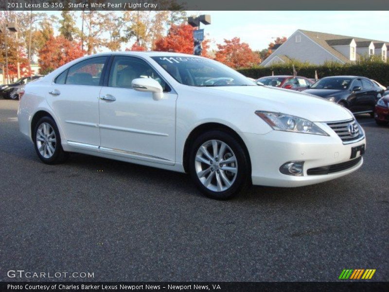 Starfire White Pearl / Light Gray 2011 Lexus ES 350