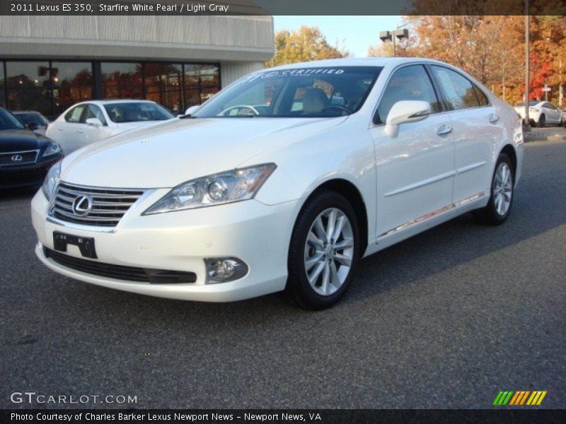 Starfire White Pearl / Light Gray 2011 Lexus ES 350