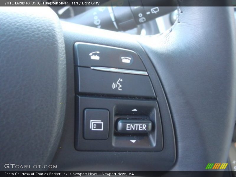 Tungsten Silver Pearl / Light Gray 2011 Lexus RX 350