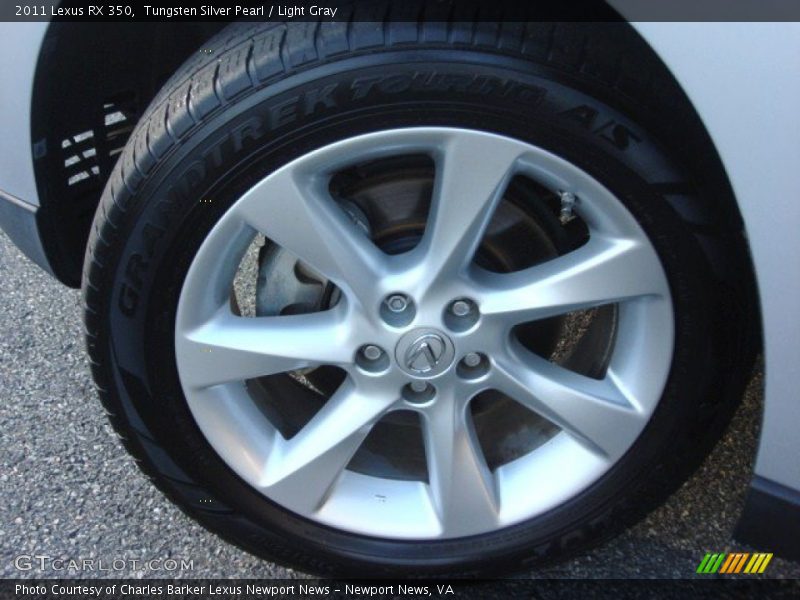 Tungsten Silver Pearl / Light Gray 2011 Lexus RX 350