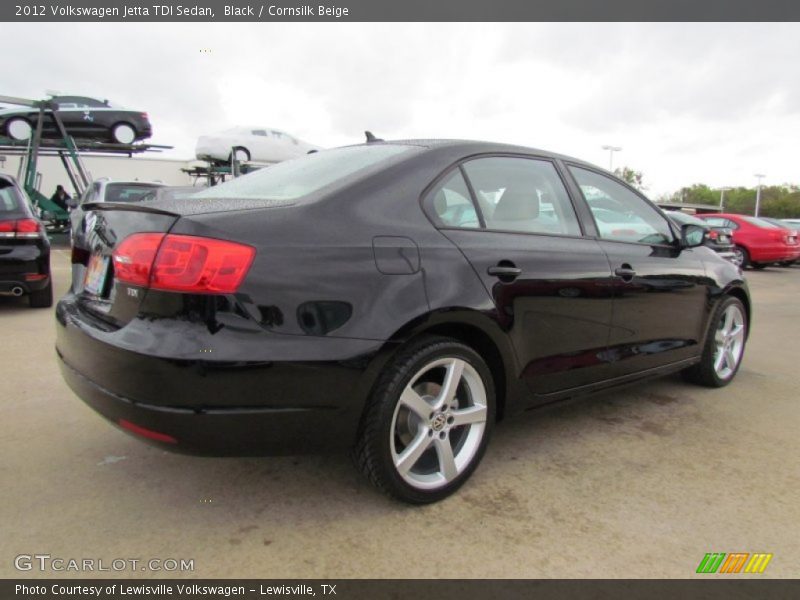 Black / Cornsilk Beige 2012 Volkswagen Jetta TDI Sedan