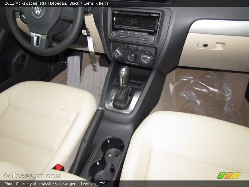 Black / Cornsilk Beige 2012 Volkswagen Jetta TDI Sedan