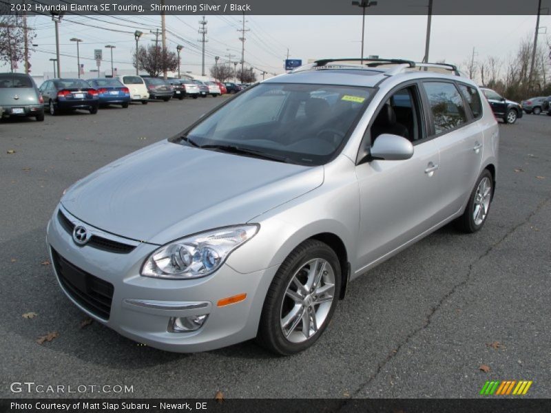 Shimmering Silver / Black 2012 Hyundai Elantra SE Touring