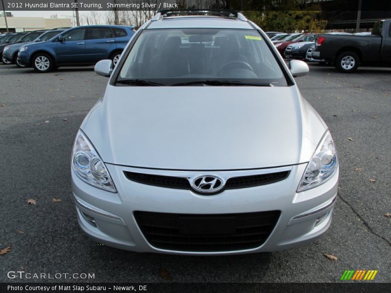 Shimmering Silver / Black 2012 Hyundai Elantra SE Touring