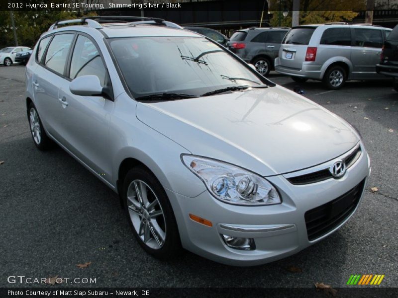 Shimmering Silver / Black 2012 Hyundai Elantra SE Touring