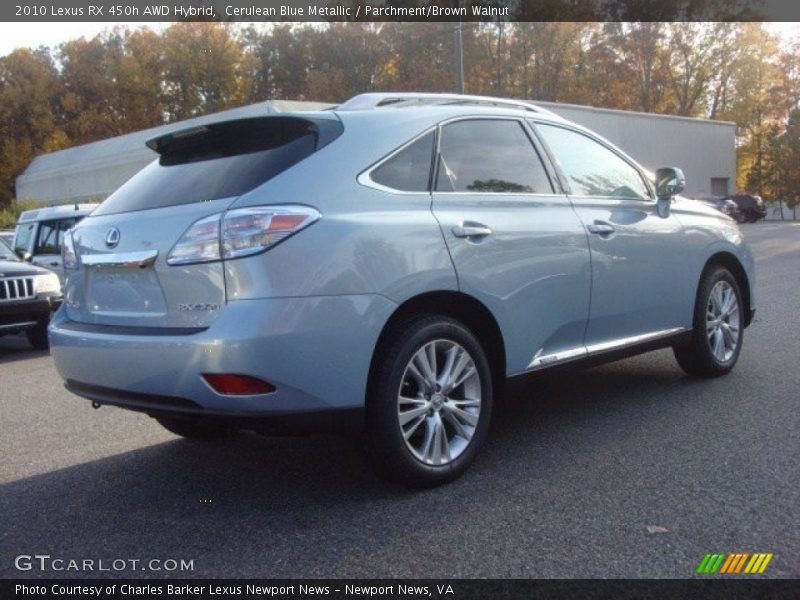 Cerulean Blue Metallic / Parchment/Brown Walnut 2010 Lexus RX 450h AWD Hybrid