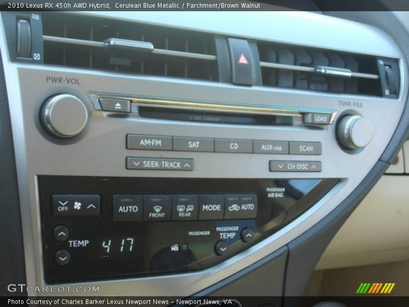 Controls of 2010 RX 450h AWD Hybrid