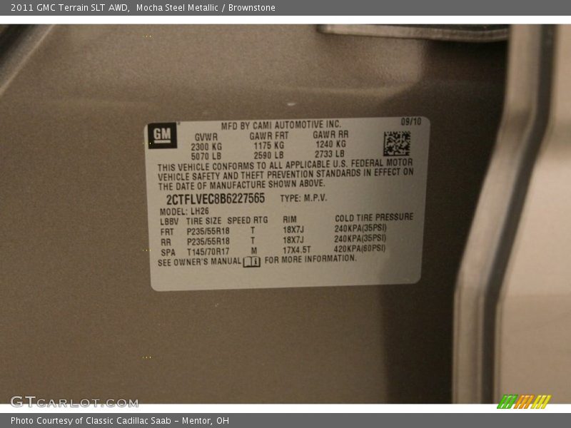 Mocha Steel Metallic / Brownstone 2011 GMC Terrain SLT AWD