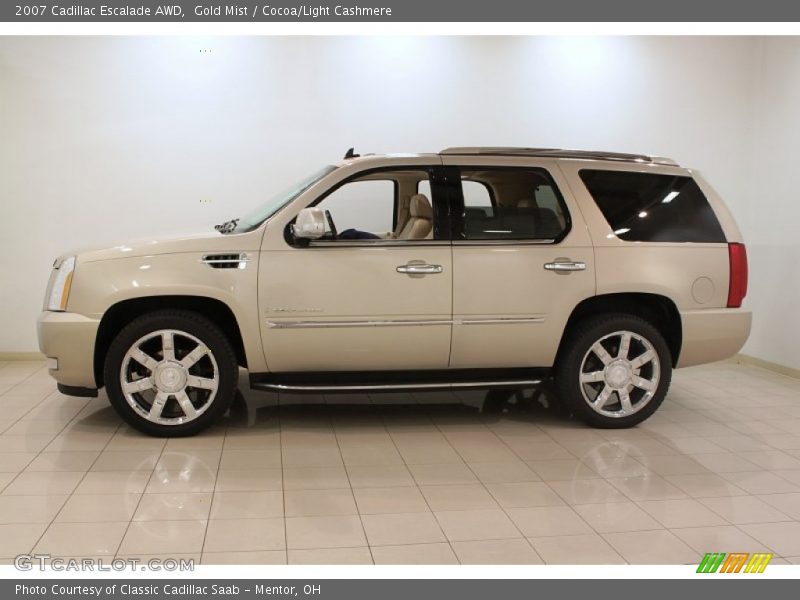 Gold Mist / Cocoa/Light Cashmere 2007 Cadillac Escalade AWD