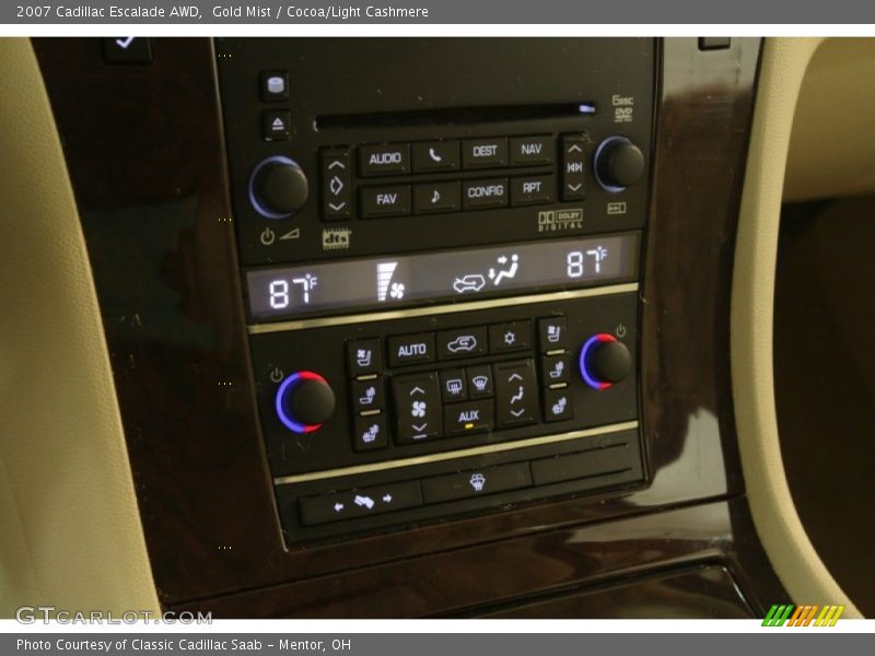 Gold Mist / Cocoa/Light Cashmere 2007 Cadillac Escalade AWD