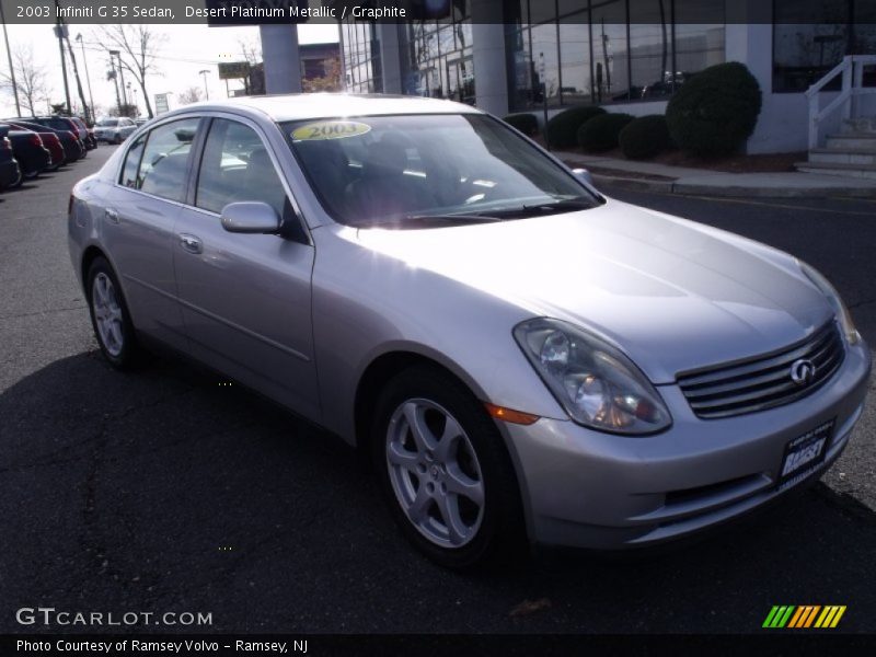 Desert Platinum Metallic / Graphite 2003 Infiniti G 35 Sedan