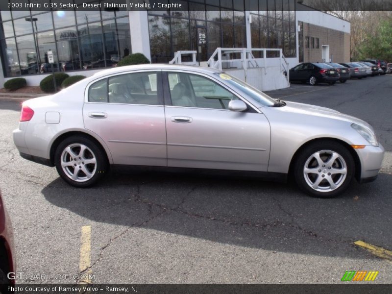 Desert Platinum Metallic / Graphite 2003 Infiniti G 35 Sedan