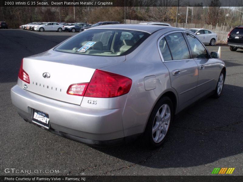 Desert Platinum Metallic / Graphite 2003 Infiniti G 35 Sedan