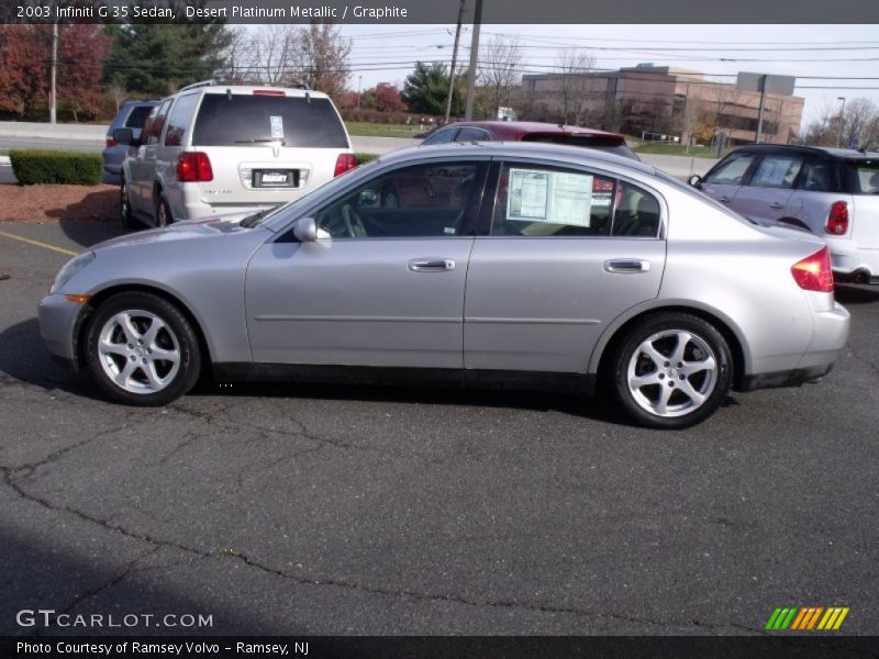 Desert Platinum Metallic / Graphite 2003 Infiniti G 35 Sedan