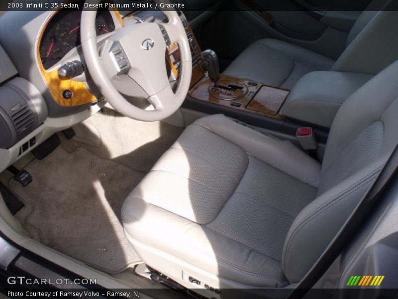 Desert Platinum Metallic / Graphite 2003 Infiniti G 35 Sedan