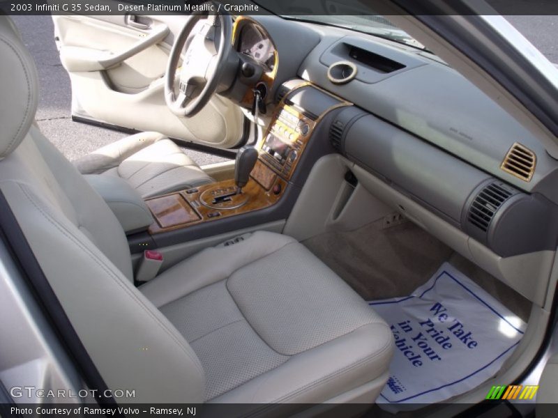 Desert Platinum Metallic / Graphite 2003 Infiniti G 35 Sedan