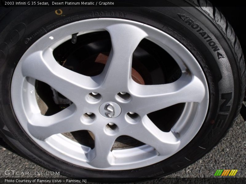 Desert Platinum Metallic / Graphite 2003 Infiniti G 35 Sedan