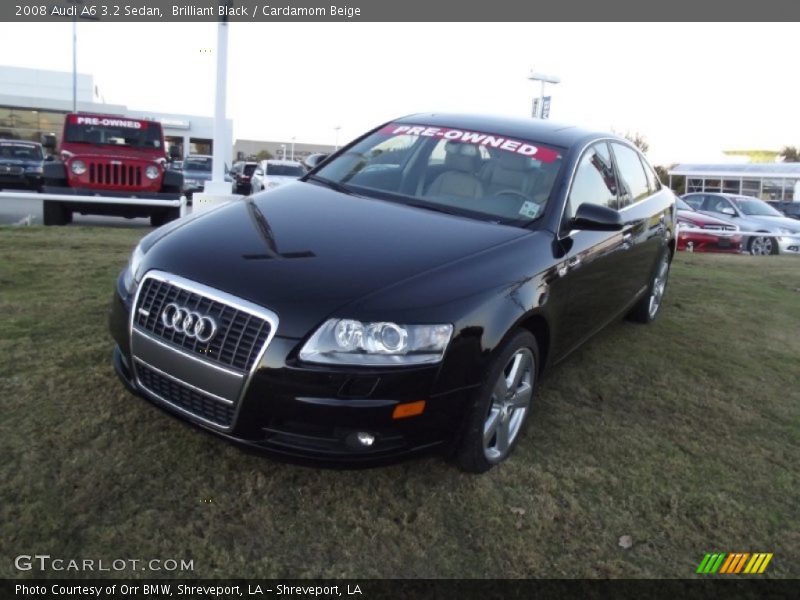 Brilliant Black / Cardamom Beige 2008 Audi A6 3.2 Sedan