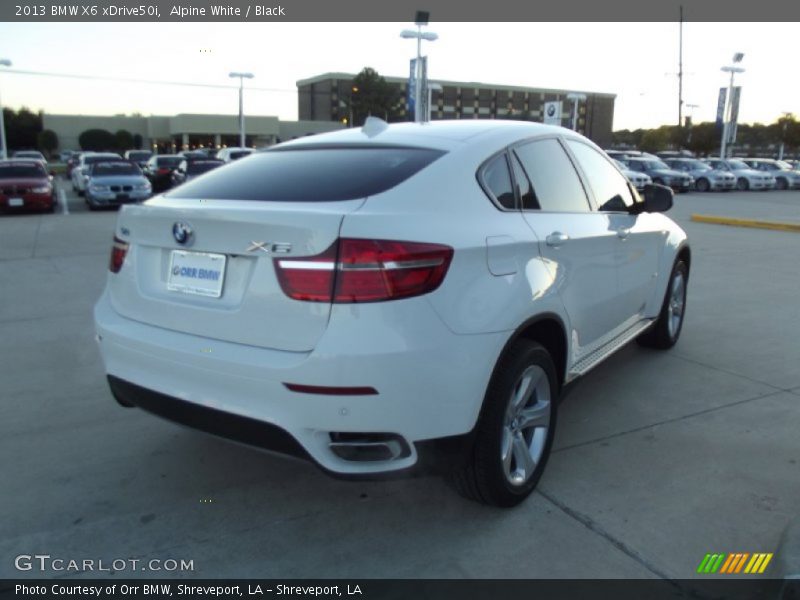 Alpine White / Black 2013 BMW X6 xDrive50i