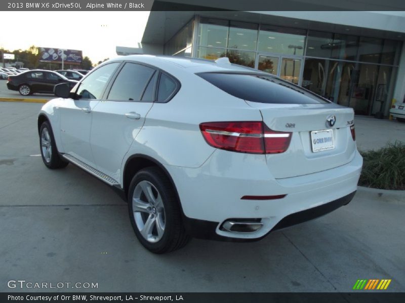 Alpine White / Black 2013 BMW X6 xDrive50i