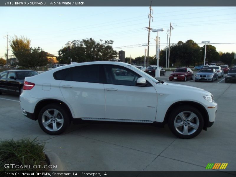 Alpine White / Black 2013 BMW X6 xDrive50i