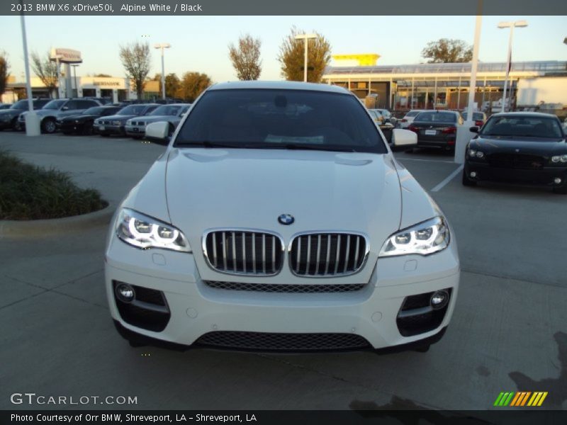 Alpine White / Black 2013 BMW X6 xDrive50i