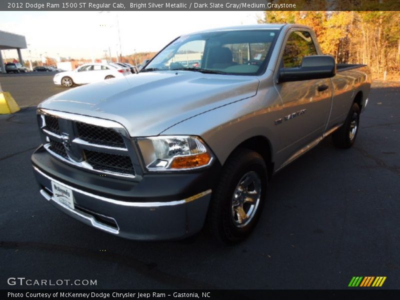 Bright Silver Metallic / Dark Slate Gray/Medium Graystone 2012 Dodge Ram 1500 ST Regular Cab