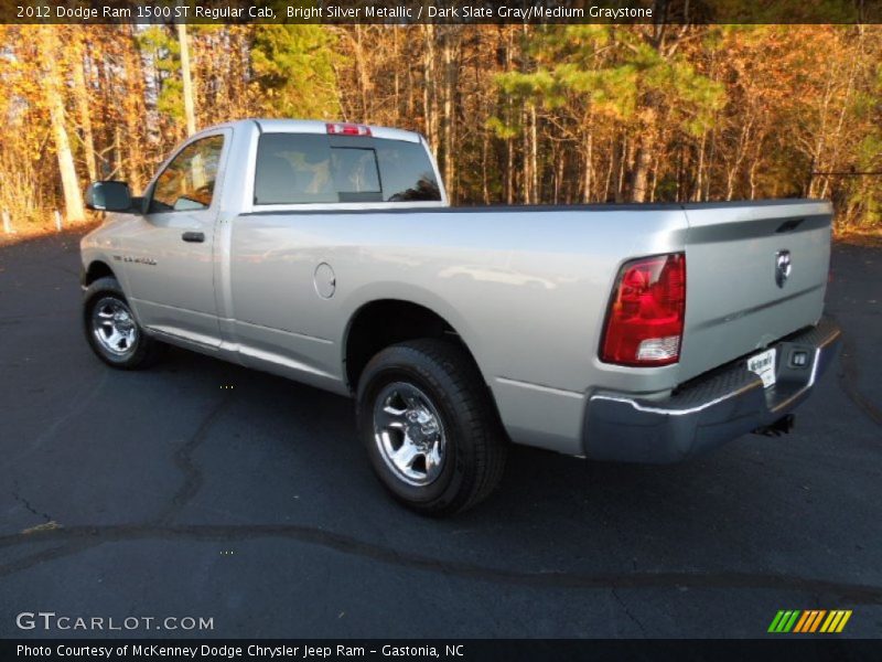 Bright Silver Metallic / Dark Slate Gray/Medium Graystone 2012 Dodge Ram 1500 ST Regular Cab