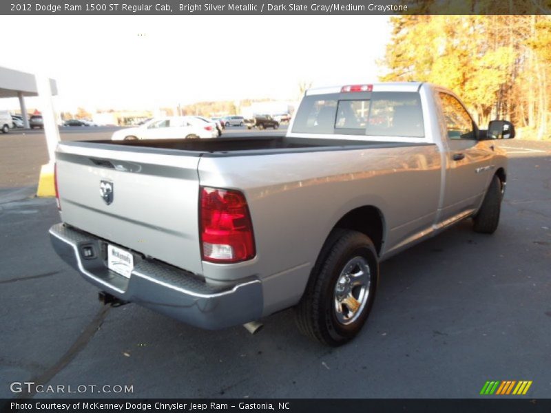 Bright Silver Metallic / Dark Slate Gray/Medium Graystone 2012 Dodge Ram 1500 ST Regular Cab