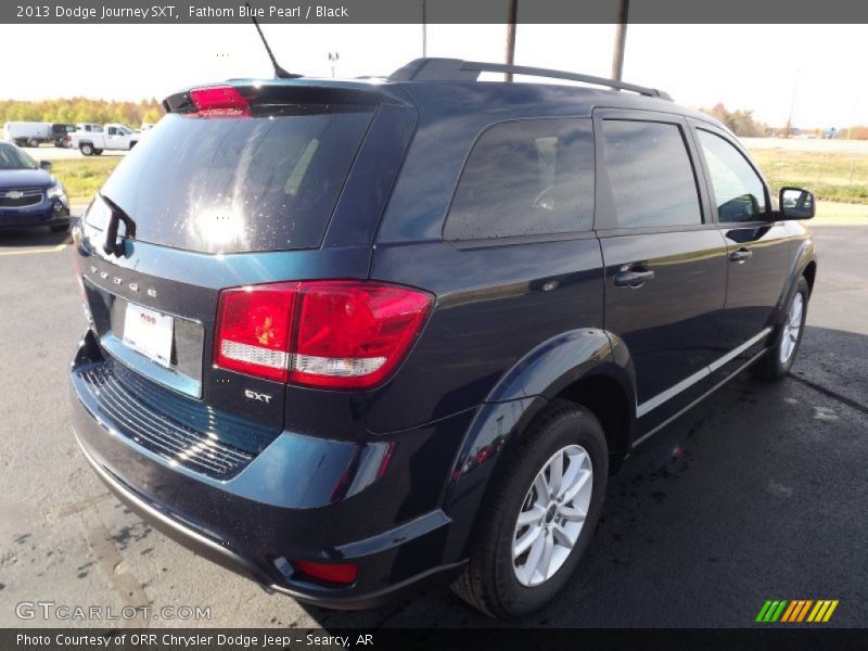 Fathom Blue Pearl / Black 2013 Dodge Journey SXT