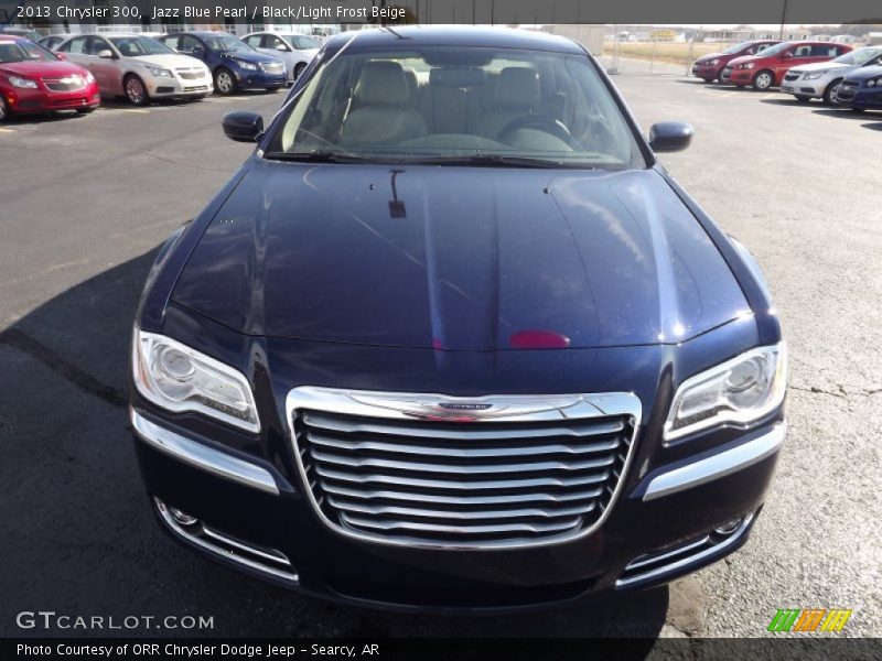 Jazz Blue Pearl / Black/Light Frost Beige 2013 Chrysler 300